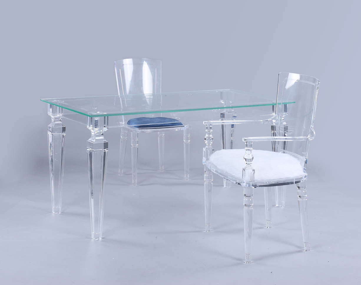 Plexglass Table Modern Acrylic Dining, Contemporary Acrylic Dining Room Chairs